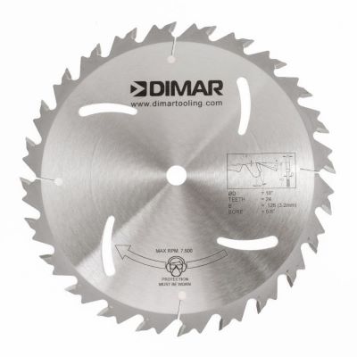 10-24 CL 10" x 24CT 5/8" Bore Rip Saw With Chip Limiter