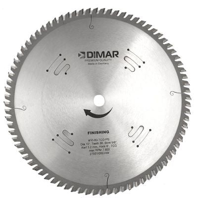 10x80T x5/8" Bore Carbide tipped Tripple Chip TCG Blade