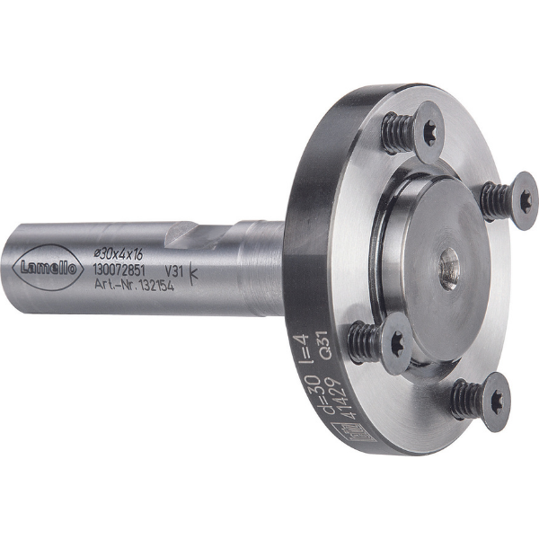 132154 - Cutter arbor for P-System groove cutter,CNC, clamp. surface 2°, S16x50mm,d=30, L