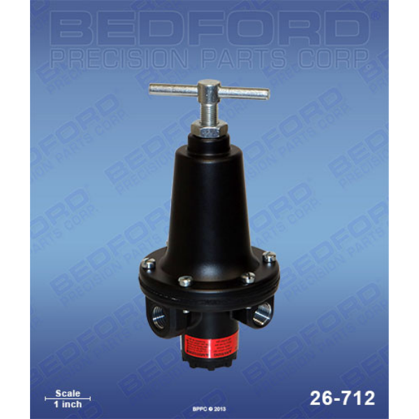 26-712 Regulator 1/4" NPT (F) INLET & OUTLET (2) UNREGULATED 1/4" (F) PORTS