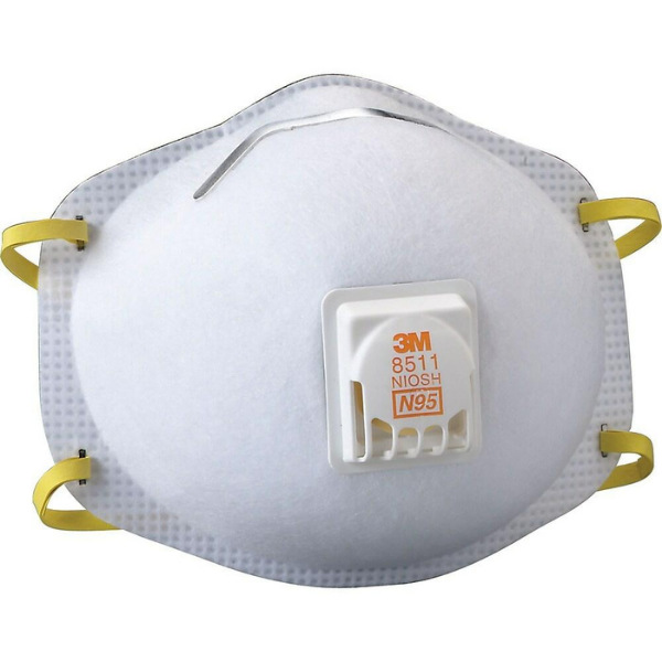 3M 8511 Respirator Mask w/ Valve 10/pkg