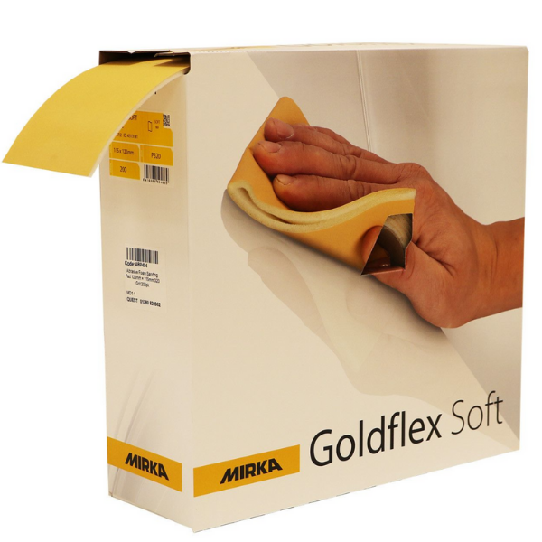 4.5" x 5" Mirka Goldflex 4.5" Wide Soft pads  200/roll
